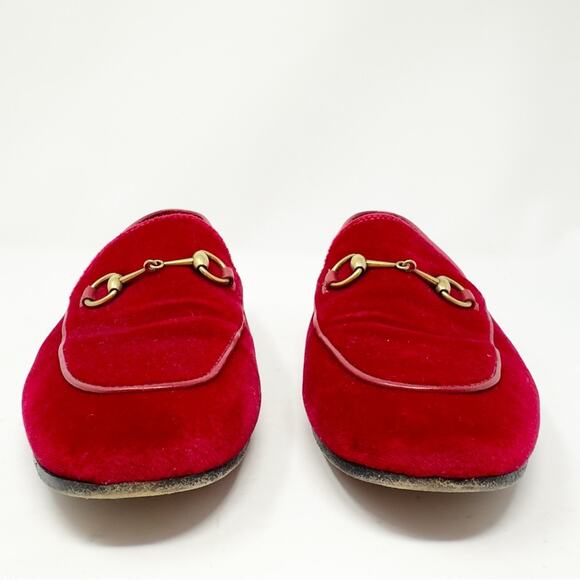 Gucci Velvet Horsebit Jordaan Loafers - Picture 5 of 15